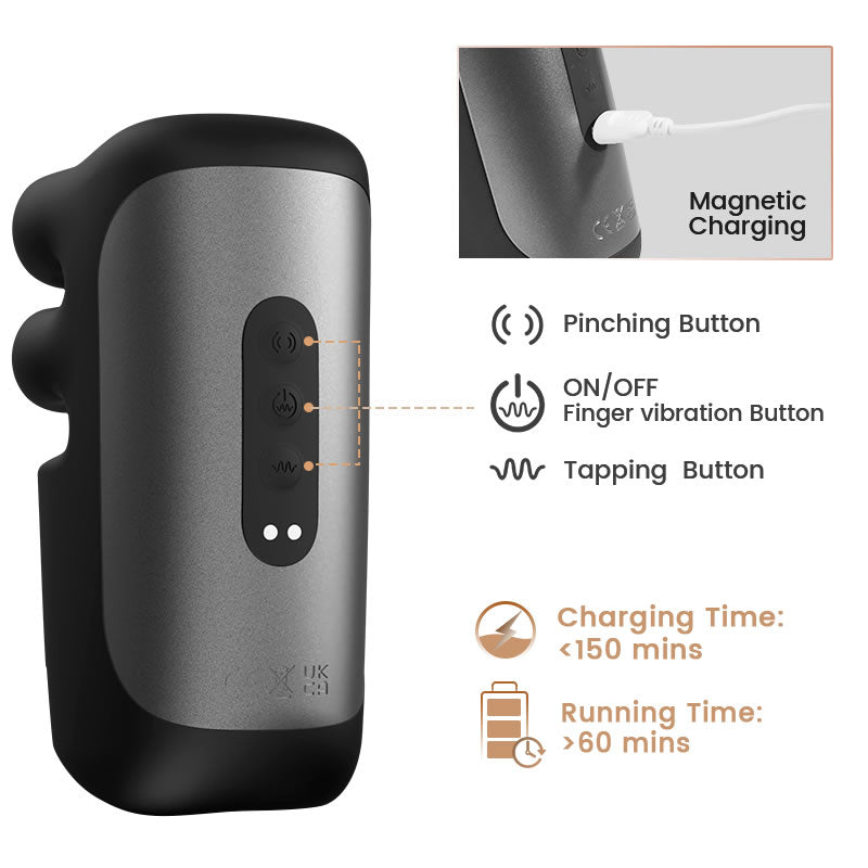 Automatische Vinger Pinchin & Beat voor Massage Therapie Penis Vibrator