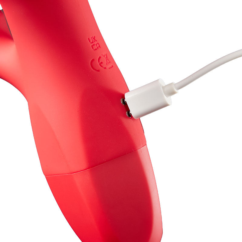 Vibratore a doppio punto G con doppio vibratore rotante