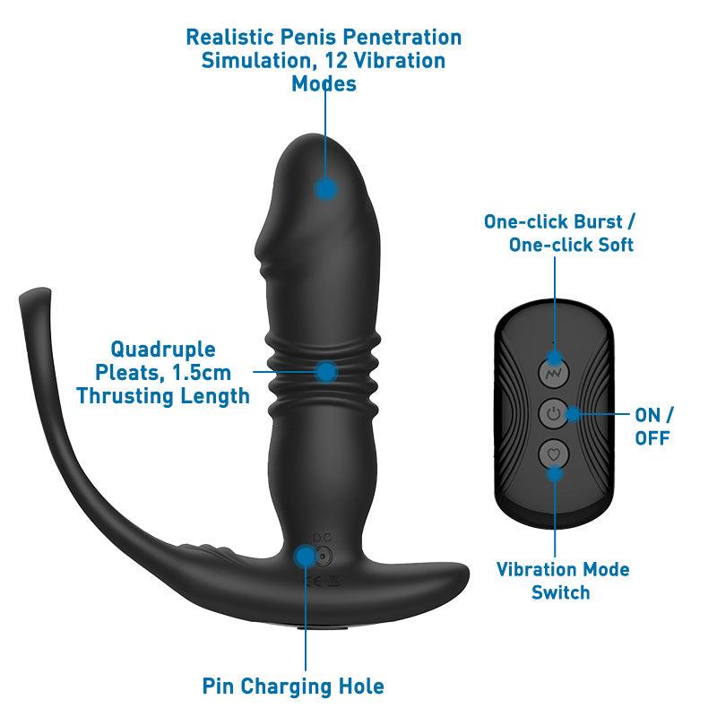 Prostata Vibrator 3 Stoßen 12 Vibration - Seekheart