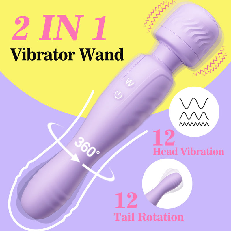 Vibration & Rotierend Magic Wand für Klitoris und Vagina