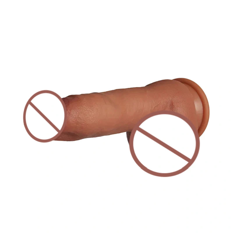 Realistic dildo with plump testicles 3.5 CM