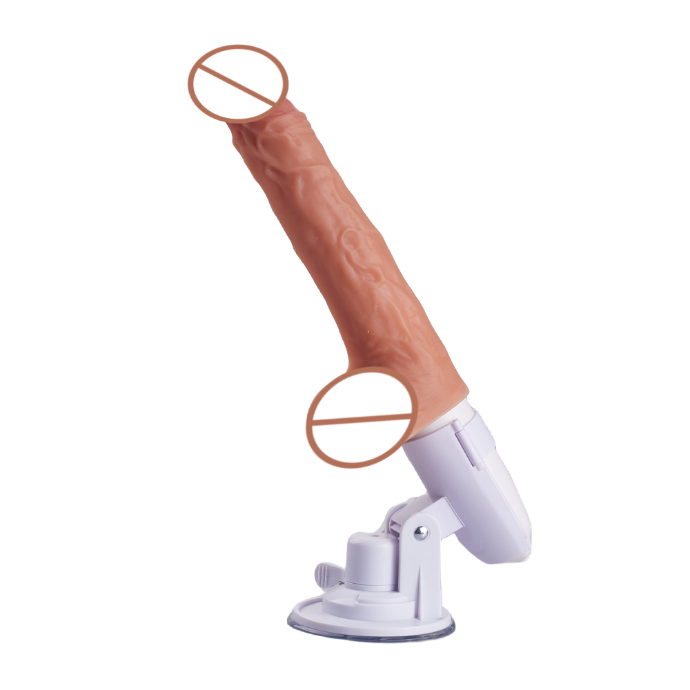 4-in-1 multifunctionele dildo met 145 &deg; draaibare zuignap