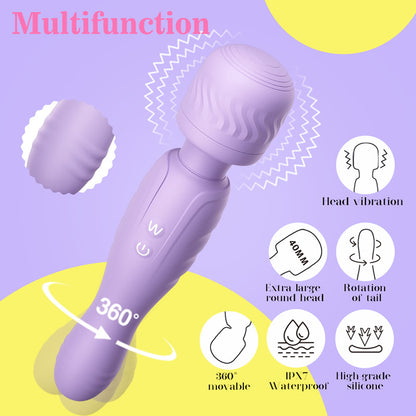 Magic Wand pour Clitoris et Vagin Vibration & Rotation 