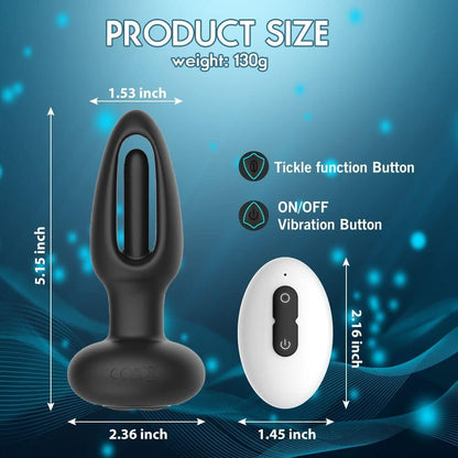 Analplug 10 Vibraciones Potente Modo Golpe