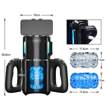 LETEN Masturbatore 10 urtando ad alta velocità con porta telefono